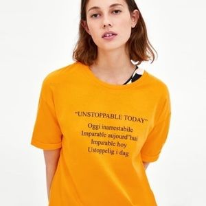 Zara “Unstoppable Today” T-Shirt